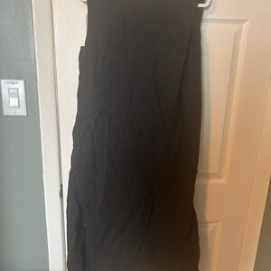 Classic Black Women's Midi Linen dress from Muji - One Size